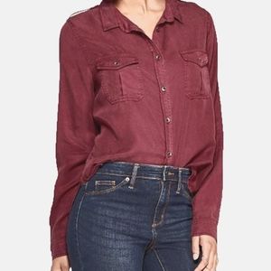 Soft Button-Down Long Sleeve Shirt for Fall 🍂in Rose